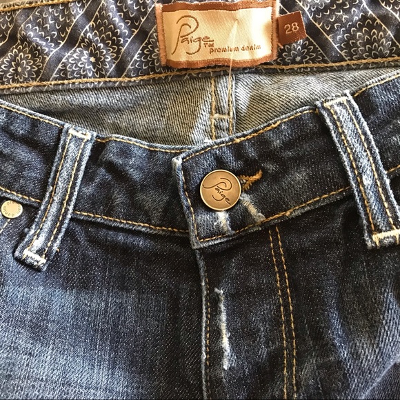 PAIGE Laurel Canyon Cropped Distressed Jeans - Picture 4 of 13